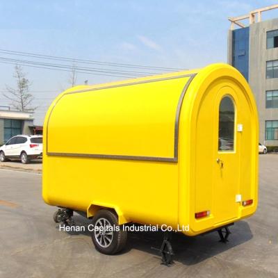 China Small Food Processing Plant Vegetable Trailer Fiberglass Food Trailer Mobile Food Truck for sale