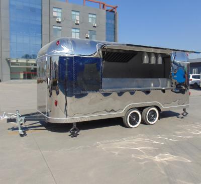 China Easy Operate Henan Stainless Steel Airstream Food Truck , Mobile Food Trucks Food Supply Trailer for sale