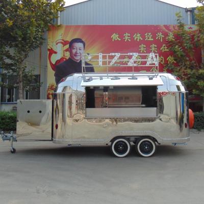 China Easy Operate 2020 Popular Pizza Tow Bar Airstream Food Trailer Factory With Factory Price for sale