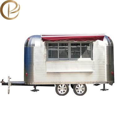 China Convenient fast food trailer street mobile food caravan /mobile restaurant food catering trailer for sale