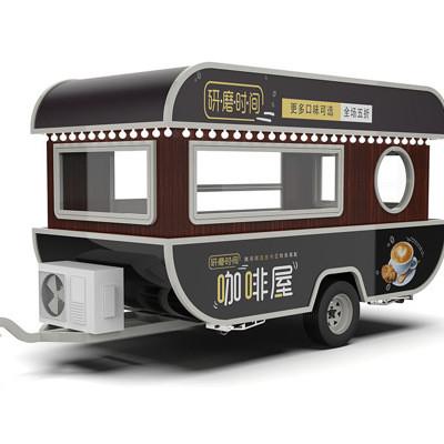 China Coffee Juice Trailer Retro Vegetable Processing Factory Fast Food Selling Trailer For Snack Truck for sale