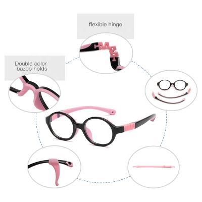 China Manufacture Kids Children TR90 Dismountable Marcos De Anteojos Optical Frames Eyewear Glasses Soft Rubber Lenses for sale