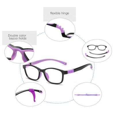 China Removable Silicone TR Kids Frames String Link Removable Temples Chain New Detachable Model Eyewear Frame Glasses for sale