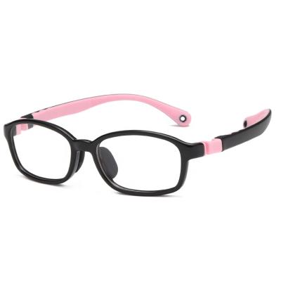 China Bendable one-piece safe bendable flexible kids glass eyeglasses girls tr90 glasses girls boys removable for sale