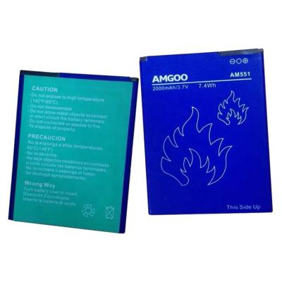 China Mobile Phone Mobile Phone Replacement Battery For AMGOO AM551 for sale