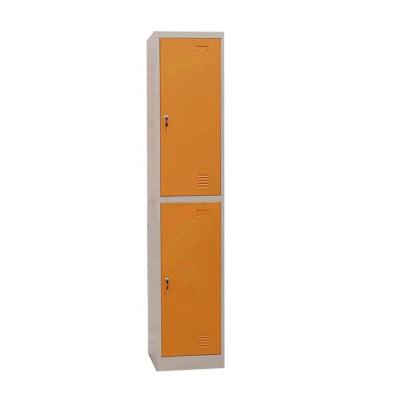 China Storage Locker 2 Door Bedroom Furniture Office Furniture Metal Steel Wardrobe For School Locker Steel Cabinet for sale