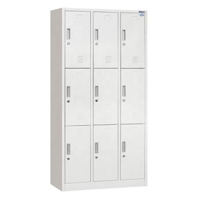 China Storage 9 Door Locker Filing Cabinet Pool Storage Wardrobe Metal Steel Locker For Gym Office Furniture for sale