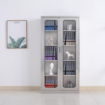 China Modern All Door Lab Stainless Steel Clean Room Glass Filing Cabinet Storage Lockers for sale