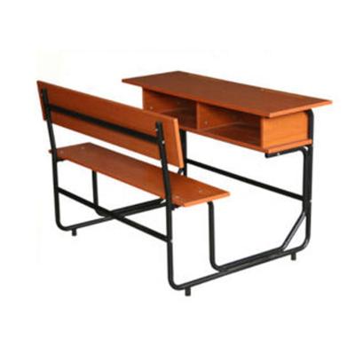 China Modern Steel Metal Classroom Desks And Chairs Double Density Board School Furniture Student Adjustable Height Seat for sale