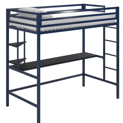 China Modern Blue Steel With Single Double Decker Office Bunk Student Bedroom Bed Home Furniture for sale