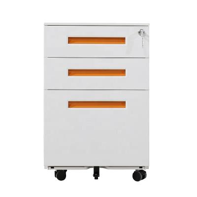 China Drawer Adjustable Steel Pedestal Movable Cabinet (Other) For Office Drawer Filing Cabinet Metal Mobile Pedestal Cabinet 3 Movable Drawer for sale