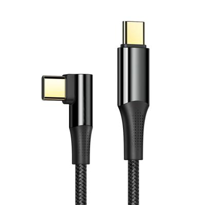 China Factory Direct Selling 5Amp Charging 1.2m 100w 5a 90 Degree Usb C To Usb C PD Fast Charger Cable for sale