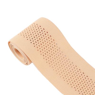 China Factory Wholesale Custom Elastic Perforated Elastic Band Breathable High Abdominal Belt For Fitness Sport Gym for sale