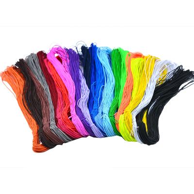 China Factory Price Viable Wholesale 1mm Colored Garment Round Latex Braided String Elastic Rope Bag Decoration for sale