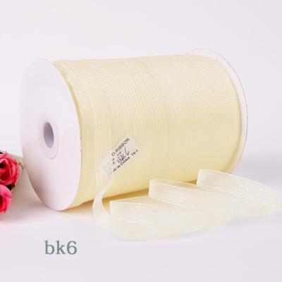 China 2021 Fashion Floral 25mm Solid Color Satin Sheer Decorative Printed Organza Ribbon for sale