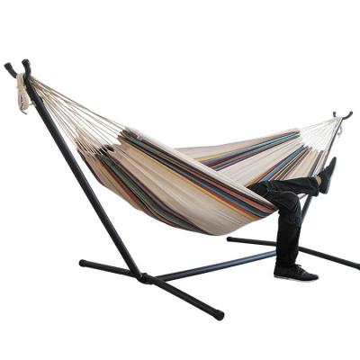 China Durable Hot Sellings Amazon Fashion Portable Canvas Custom Single Camping Stand Swings With Frame for sale