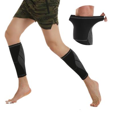 China Hot Durable Comfortable Nylon Anti-collision Calf Pads Sports Selling Amazon Calf Support Elastic Calf Support for sale