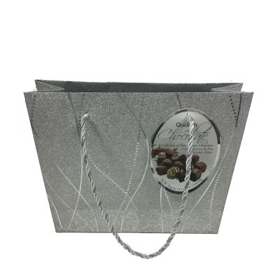 China Online Custom Gray Hot Silver Recycled Paper Bag Recyclable On Hot Sale for sale