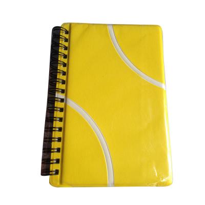 China PU Material PU Material Soccer Basket Ball Baseball Tennis Notebook Spiral Practice Book for sale