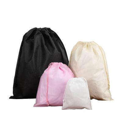 China Retail Store Home Use Small Quantity Waterproof Cheap Plastic Drawstring Bag Bags Custom Logo for sale