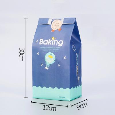 China Recycled Materials Bakery Shop Paper Bag Food Package Takeout Bag For Bread for sale