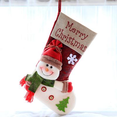 China Christmas Festive Christmas Stocking Gift Sack Ornaments Socks Candy Christmas Gift Sack Hanging Custom for sale