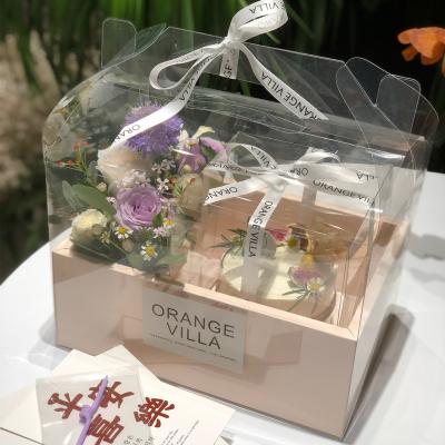 China Recycled Materials Aier PVC Paper Bag Florist Planter Cake Transparent Flower Bags for sale