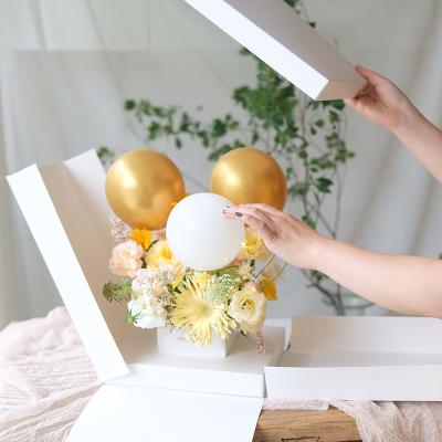 China Aier New Design Handmade Balloon Gift Box Birthday Gift Flower Box Confession Balloon Surprise Flower Box for sale