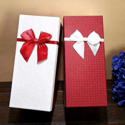 China Recycled Materials Christmas Baby Gifts And Custom Logo Decoration Bow Satin Ribbon Luxury Gift Box Children'S Gift Box High End Gift Box for sale