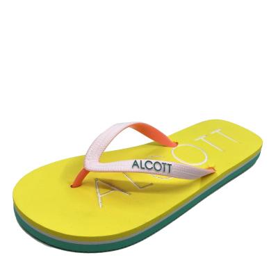 China Bright Colors Anti-slippery Fashion Style Eva Sole Beach Women Slippers Flip Flops for sale