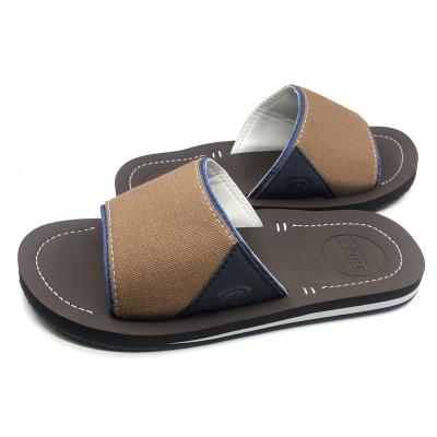 China Durable Breathable Outdoor Canvas Men's Slippers Men's Single Slide Sandal Beach Sandals for sale