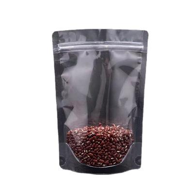 China Custom Logo Print Shock Resistance Self Sealing Transparent Food Packaging Zipper Stand Up Bags for sale