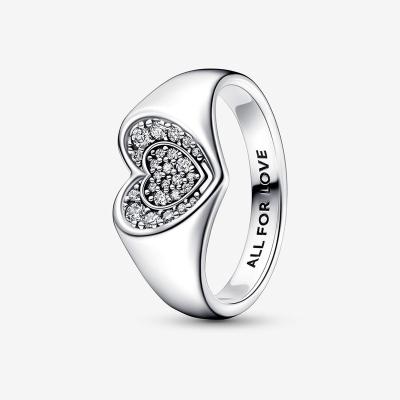 China 2023 Pandoraer 925 Sterling Silver Jewelry Mother's Day Love Gift High Quality CLASSIC Ring Pandoraer Silver Rings Silver For Women for sale