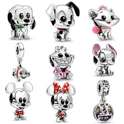 China New Original High Quality CLASSIC 2023 S925 Sterling Silver Mickey Minnie Pendant Jewelry With DIY 1:1 Charm Bracelet For Women for sale