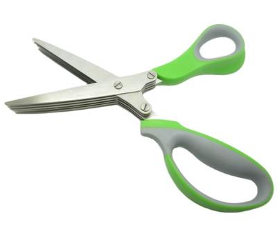 China Universal Material Type 5 Blades Grass Cutting Scissors Professional Stainless Steel Paper Shears Scissors for sale