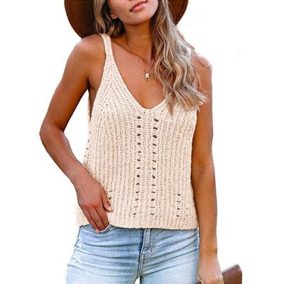 China 2021 summer new solid color fashion QUICK DRY suspender home vest ice silk knitted women for sale