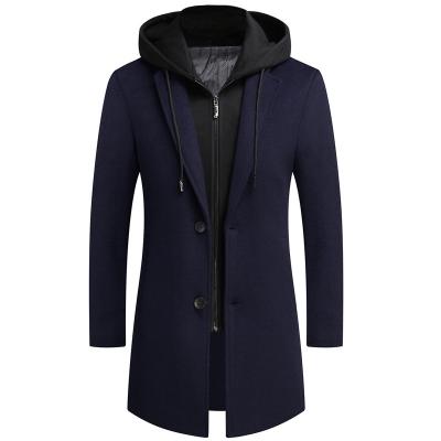 China Young Men's Korean Casual Anti-Shrink Wool Coat Middle And Long Trend Coat for sale