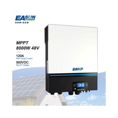 China Factory Direct Sale 8KVA 220VAC Double 2 Output 48V 8KW Off Grid Inverters Axpert Dual MPPT Solar Inverter 147.4x432.5x553.6 for sale