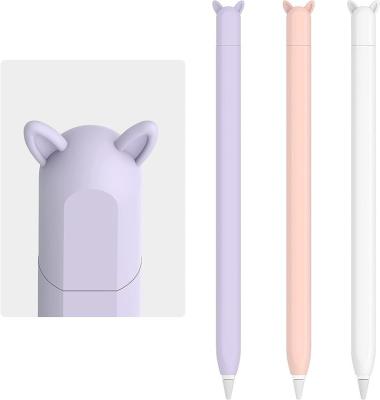 China Silicon Cute 3 Pack Ear Case Silicone Skin Cover for Apple Pencil 2nd Generation Accessories Compatible with iPad pro for sale