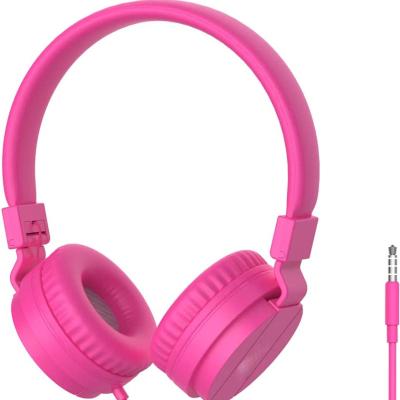 China Foldable Adjustable Headband Kids Headphones Earphone with 3.5mm Jack Volume Limited Safe, Lightweight Over-Ear Headphones for Kids for sale