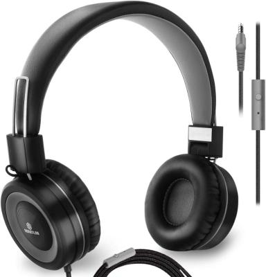 China Headset Headphones with Microphone, Wired Head Phones with Volume Control for Computer Cell Phone, On Ear Headphones for sale