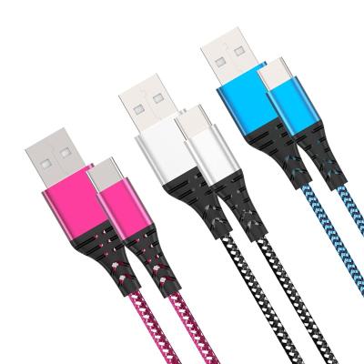 China Amaitree 3Pack (3/6/6Ft) 3A USB Charging Cable 60W Android C Cable 60W Video Game Player USB C Cable Fast Charging Nylon Braided Type-C 2.0 Charging Cable for sale