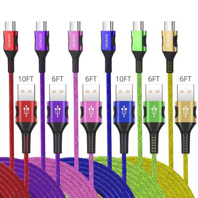 China Type C Charger Cable [6-Pack 10/10/6/6/6ft] Video Game Player Fast Charging USB A to USB C Charging Cable for Samsung for sale