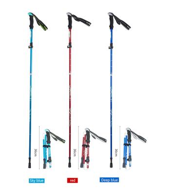 China Outdoor Camping Hiking Traveling Portable Trekking Poles 5 Section Mountaineer Poles for sale