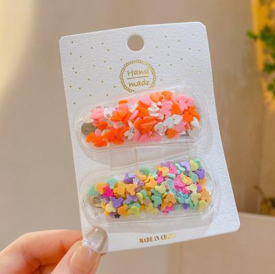 China Wholesale Cute Hair Clip Quicksand Hair Clips For Kids Girl for sale