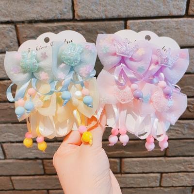 China Cute New Hair Clip Bows Tassel Hair Clips For Girls for sale