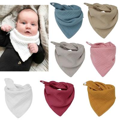 China Triangle Infant Scarf Solid Color Fashion Baby Bib Cotton Saliva Towel Feeding Bandana Burp Cloth Boy Girl Babies Newborn Accessories for sale