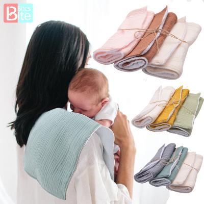 China Hot Sale 3PCS Shower Towel Baby Washcloth Baby Bath and Bath Towel Handkerchief Cotton Burp Tissue Gauze Kindergarten Washcloth Soft Absorbent for sale