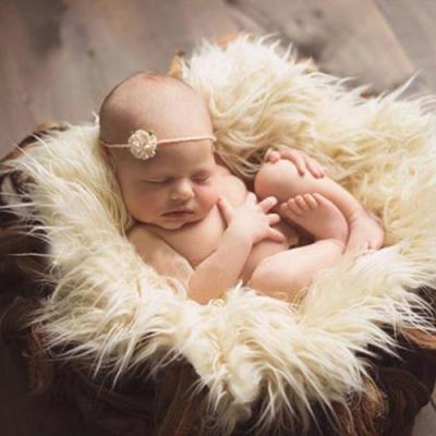 China Solid Baby Wool Photo Prop Prop Backdrop Faux Fur Photography Photo Prop Baby Wrap Background Newborn Blanket Backdrop Blanket For Kids Baby Blanket for sale