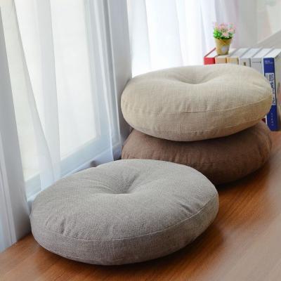 China Non-Toxic Round Shape Car Sofa Cushion Soft Cotton Cushion 2 Sizes Cotton Core Tatami Silk Core Cushion Canvas Pillow Home Decor for sale